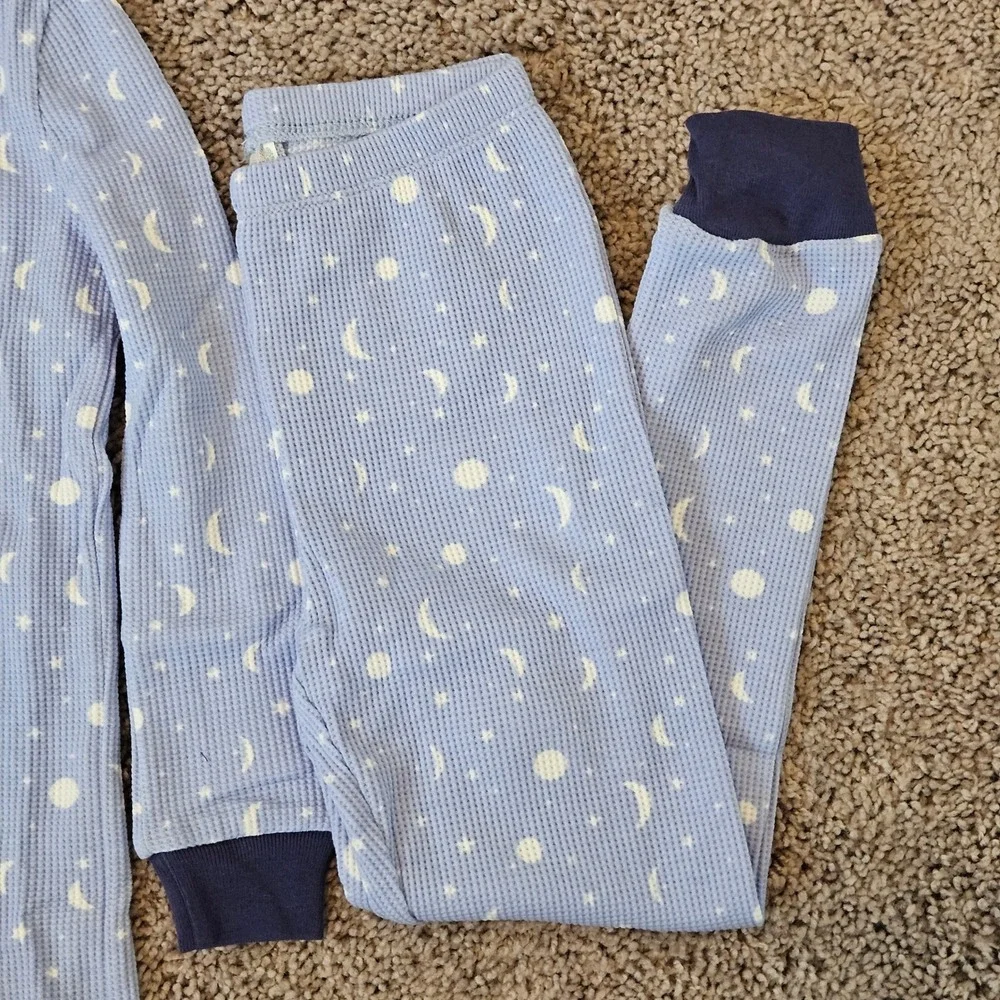 Gymboree Pajama Set Kid Size 5 6 Lot of 2 Moon Thermal Red Plaid Flannel Holiday